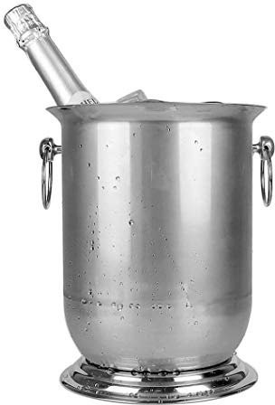 Doppelwandiger, isolierter Edelstahl-Eiskübel, 304 Edelstahl, japanischer Champagner-Eimer, Eiskübel, Bierfass, 5 l, Champagner-Eimer, Champagner-Topf, Eimer mit Deckel und Zange