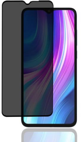 Jewloofa Anti-espion Verre Trempé pour Xiaomi Redmi Note 8 Pro Protection d'écran, Contenir 1 Pièce Anti Espion Protecteur d'écran, Transparent HD, Protection écran pour Xiaomi Redmi Note 8 Pro