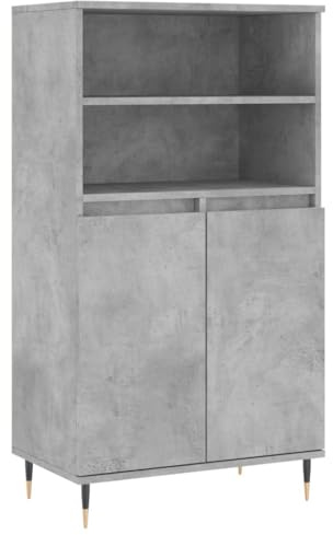 vidaXL Highboard Betongrau 60x36x110 cm Holzwerkstoff