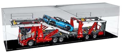 Transparente Acryl-Vitrine für Lego 42098 Autotransporter, staubdicht, transparent, Vitrine (nur Vitrine) (2 mm)