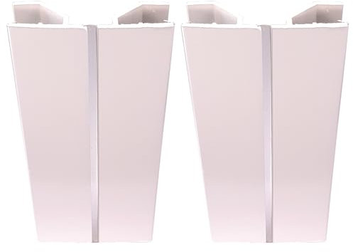 cyclingcolors 2x Jonction de plinthe multiangle en PVC Connecteur Socle Cuisine Raccord Profil, hauteur 100mm finition blanc