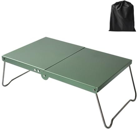 Nchdewui Table Pliante avec Sac De Transport, Petite Table Pliante De Camping, Mini Table De Pique-Nique Portable Et Ultra Légère, Petite Table Légère pour Intérieur/Extérieur (Green)