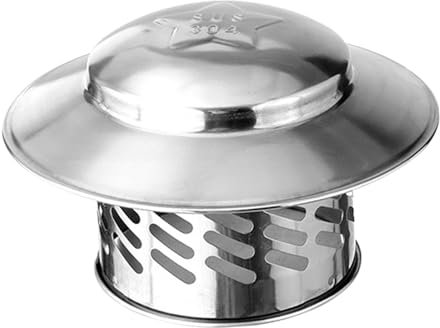 perfk Kappe Kamin Schornsteinkappe Schnee Staubschutz Kamin Schornstein Rauchrohrschutz Entlüftungsabdeckung Schornsteinabdeckung Außen, 4