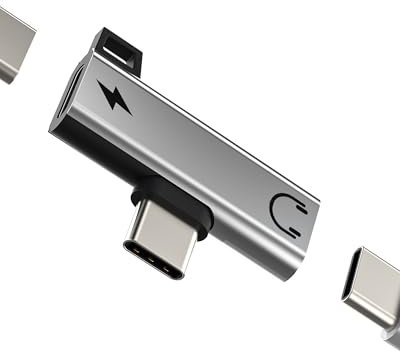 Adattatore doppia usb c jack(2 in 1)Tipo C Cuffie e Ricarica per Apple iPhone 16 15 aux DAC audio cavo compatibile per Samsung splitter macbook Type-c auricolari caricatore presa Headphone sdoppiatore
