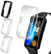 ivoler 3 Piezas Funda con Protector de Pantalla para Huawei Band 10 / Huawei Band 9 / Huawei Band 8, Protección Completa Carcasa Protectora Suave TPU Anti-Arañazos Case, 2 Transparente + 1 Negro