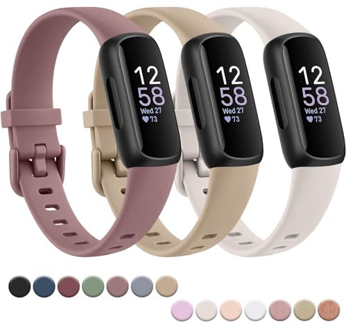 Vancle Braccialetto per Fitbit Inspire 3 per uomo e donna, cinturino regolabile per orologio classico, sportivo, cinturino di ricambio per Fitbit Inspire 3