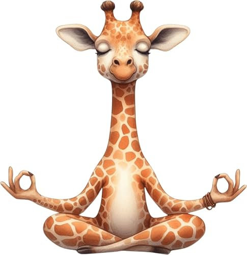 x4 Giraffe Vinyl Stickers Cover Marks Non Transparent Waterproof Art Decals 1@ 20cm Tall Ideal for Toilets, Toilet Seats or car. 3@ 7cm Tall Ideal for Phone case, Cups, Jars & Wine Glass (Giraffe)