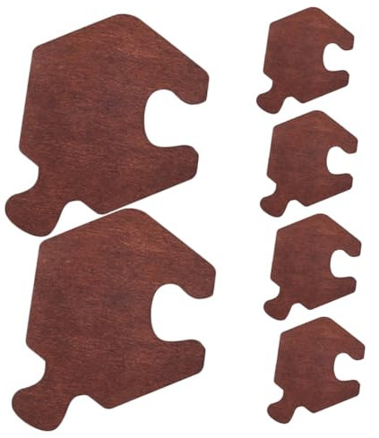 DONFAMDS 6pièces sous-Verres Bois Hexagonaux Bois pour Tasses à Café Et Bouteilles De Vin Set Décoratif pour Bar Et Table à Manger