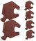 DONFAMDS 6pièces sous-Verres Bois Hexagonaux Bois pour Tasses à Café Et Bouteilles De Vin Set Décoratif pour Bar Et Table à Manger