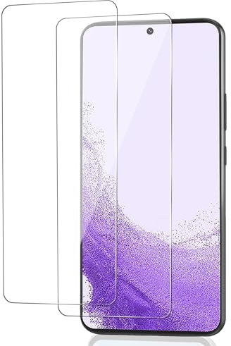 ICESPRING für Panzerglas für Samsung Galaxy S22 5G Schutzfolie, 2 Stück Fingerabdruck-ID Panzerfolie für Samsung S22 Folie, 9H Härte Schutzglas für Galaxy S22 Panzer Schutz Glas