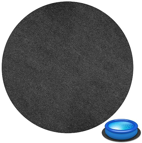 BAODBF Tapis De Piscine Rond 200 Cm, Revêtement De Piscine Hors Sol, Sol De Protection, Tapis Rond En Feutre, Imperméable Et Antidérapant