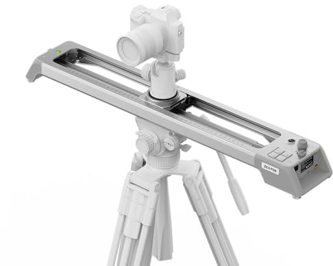 Zeapon EVO - Slider motorizzato panoramico rotante a 125°, potente motore silenzioso per carico utile da 2,5 a 5 kg, carrello scorrevole compatto leggero da 60 cm, con custodia per il trasporto