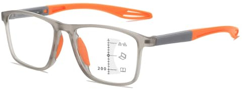 Generisch Banogalle Brille, Ultraleichte und bequeme Anti-Blaulicht-Brille für Presbyopie, Gleitsichtbrille Progressive Multifokus Lesebrille, Modische Silikon-Sport-Lesebrille