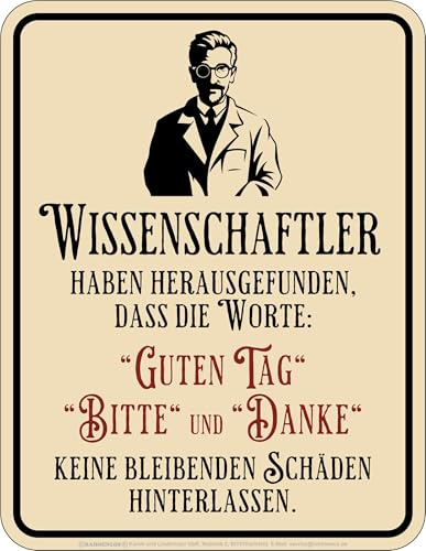 Bedrucktes Blechschild - Bitte und Danke