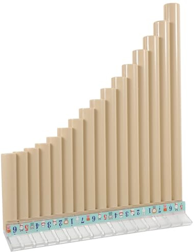 Panpipes C Key 16 Tube Abs Resin Row Flute for Beginners | Children Students Musical Instrument, White Finish, Musical Education Use, Portable Beginner Pan Flute