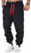 L.A.B 1928 Herren Jogginghose Trainingshose Sporthose Fitness Jogg Japan Kosmo Style Hose LAB-7004 (XXL, Anthrazit/Rot)