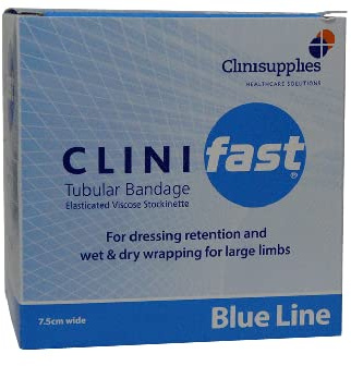 Clinifast Tubular Bandage, 7.5 cm x 3 m, Blue