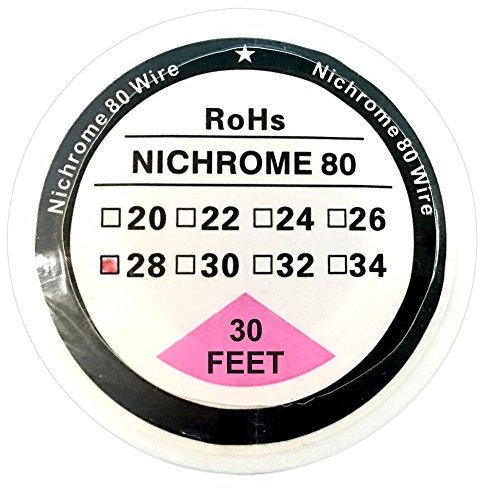 Yothre Nichrome 80 Wire 30ft Ni80 Resistance Wire (10m) Bobina 28G AWG