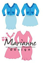 Marianne Design Collectables Lady's Suit Die, Pink, Regular