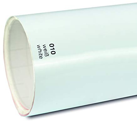 Unbekannt 11€/m² Oracal Plotterfolie Glanz 751c 010 Weiß 126 cm Breite gegossene Plotter Möbel-Folie selbstklebend High Performance cast