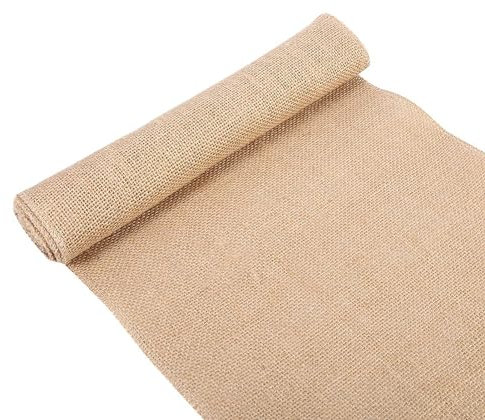 Smandy Juteband Tischläufer Jute Jutestoff Dekoband Jute Band Tischband Natürliche Sackleinen Hessische für DIY Handwerk Vintage Hochzeit Zuhause (30x200cm)