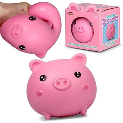 Tobar Squishkins Piggy Squeeze Stress Toy,Mixed,37047