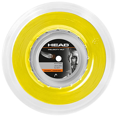 HEAD Velocity Mlt Rolle, Corda Tennis Unisex Adulto, Giallo, 1.30 mm / 16 g