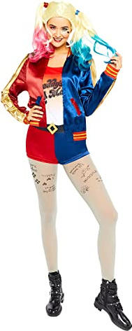 (PKT) (9906157) Ladies Suicide Squad Warner Bros Harley Quinn Fancy Dress Costume (Extra Small)