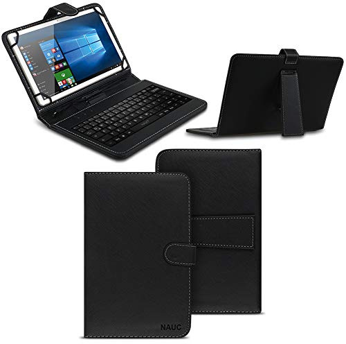 NAmobile Schutzhülle kompatibel für Odys Thanos 10 Tastatur Hülle Tasche QWERTZ Keyboard USB Cover Case