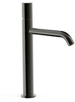 Tres Study Exclusiv Waschtisch Einhebel Armatur mit 200mm hohem Auslauf metallic schwarz