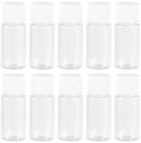 25pcs 10ml Sample Bottles Refillable Plastic Transparent Lotion Bottles Shower Gel Containers for Home Travel Daily Use