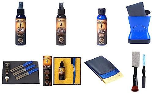 MusicNomad MN292 Total Guitar Spa, 15-teiliges Set zum Reinigen, Polieren, Konditionieren für Gitarre und Bass