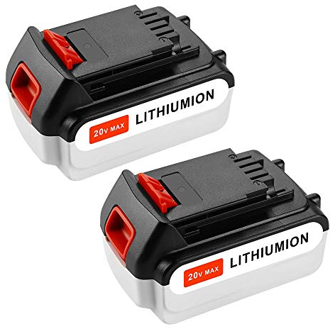 2Stück 5.0Ah Ersetzen kompatibel mit Black und Decker 20V Akku LB20 LBXR20 LBX20 LBXR20 LBXR20B-OPE-2 LB2X4020 LST220 Drahtlos Elektrisch Werkzeuge (5AH-2PACK)