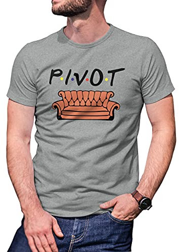 B&S Boutique Pivot Sofa Friends TV Series T-Shirt Maglietta Grigio per Uomo Size 3XL