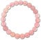 cotigo Bracciale in pietra naturale – Bracciale in filo elastico con perle di pietra naturale – varie pietre semi-preziose per donna, uomo yoga regalo (Quarzo rosa 8 mm)