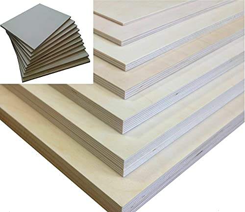 Sperrholz Birke Multiplex Sperrholzplatte Birkensperrholz Bastelholz plywood (4mm, 50 x 30 cm)