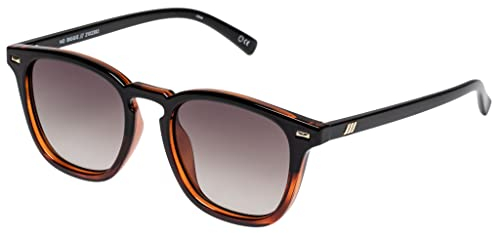 Le Specs NO BIGGIE BLACK/TORT - Sonnenbrille für Damen und Herren Runde Rahmenform mit hohem UV-Schutz LSP2102382