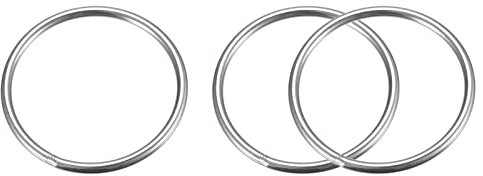 sourcing map 3 Stück O Ringe aus Edelstahl 80mm(3.15) Außendurchm. 5mm Dicke Mehrzweck Metall Geschweißte O-Ringe Rundringe