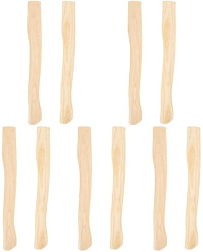 DOITOOL Camping Hatchet Wood Replacement Handle for Camp 10Pcs 14.9 Inch Hatchet Handle Replacement, Hickory Hatchet Handle Replacement, 38x4.4cm Camping Accessories