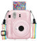 Yosuny Portable Transparent case Compatible with Fujifilm Instax Mini 12 Instant Camera Accessories,Hard Carrying Protective Case,Shoulder Straps and Stickers Decoration Set (Back Pocket)