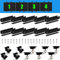 Warmfay Kit di montaggio per modulo solare, profilo in alluminio nero da 12 cm e staffe regolabili, fissaggio per pannello solare, supporto per pannello solare, 4 moduli da 30 a 35 mm per tetto