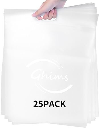 Giznzg Zip Beutel Reise mit Griff, Reisetasche, Kleidung Tasche, Frosted 3 Mil wiederverschließbare Reißverschluss Poly Taschen mit Vent Hol, Verpackung Versandtaschen (35 * 24cm - 25 Stücke)