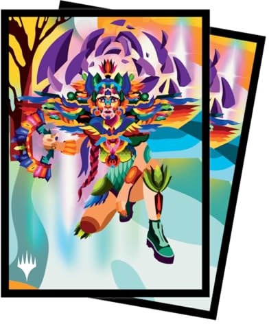 Ultra Pro - The Lost Caverns of Ixalan - Fundas protectoras de mazo de 100 unidades, Huatli, Poeta de Unidad para Magic: The Gathering, protege las cartas MTG de rasguños y arañazos, protector de