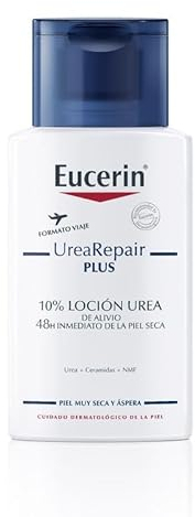 Eucerin UreaRepair PLUS Lotion 10% Urea (100 ml), Feuchtigkeitscreme, feuchtigkeitsspendende Körperlotion mit Urea und Ceramiden für sofortige Linderung über 48 Stunden, für trockene, sehr trockene