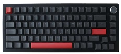 DrunkDeer A75 Rapid Trigger Tastatur Mechanische Gaming PBT Keycap Double Shot 82-Tasten OEM Profil 75% Layout Kompakt USB Verkabelt Schwarz
