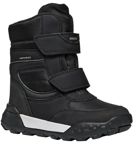 Geox JUNIOR J TREKKYUP BOY B ABX SNOWBOOTS BLACK/SILVER 24_EU