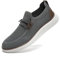 CAIQDM Zapatos Cómodos Antideslizantes para Hombres, Casuales para Caminar, Retro Moda Ligera y Transpirable, Jogging, Gris Claro 44 EU