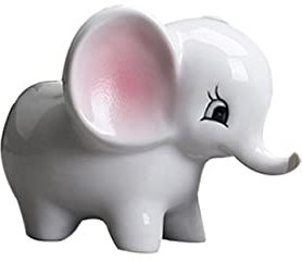 BESPORTBLE 2 STK Elefant Sukkulente Vase Bonsai-töpfe Bonsaischale Aus Porzellan Pflanzentopf Für Drinnen Blumenvasen Für Tafelaufsätze Töpfe Für Zimmerpflanzen Mini Weiß Ornamente Karikatur