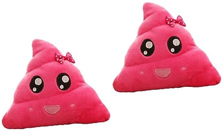 BESTonZON 2 Pièces Coussin en Peluche Doux Oreiller en Peluche Caca Jouet Rose