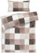 Pure Label Karierte Bettwäsche 135x200 cm mit einem Kissenbezug 80x80 cm - Traumhaft weiches Bettwäsche-Sets 135 x 200 cm in braun aus 100% Baumwolle mit YKK Reißverschluss